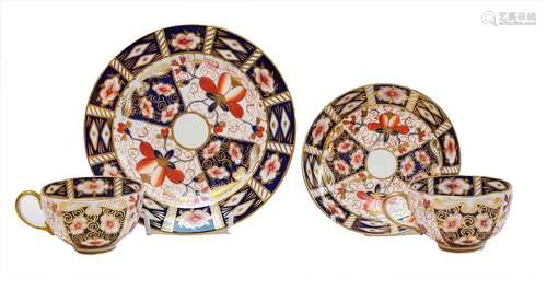 A Royal Crown Derby Imari part teaset comprising: six tea cu...