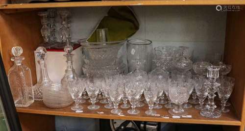 A large quantity of glassware, mainly cut, comprising a Roya...