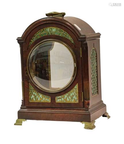 A Regency mahogany table clock case