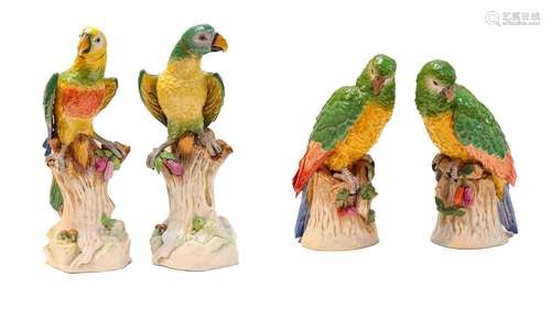 A large pair of 20th century Continental Meissen style model...