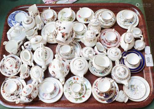 A collection of miniature teawares, predominantly Coalport, ...