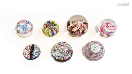 A collection of 20th/21st century glass paperweights, includ...