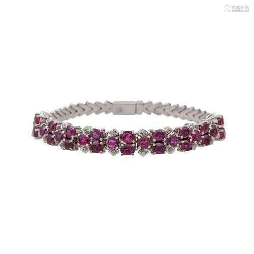 Armband mit Rubinen und Diamanten