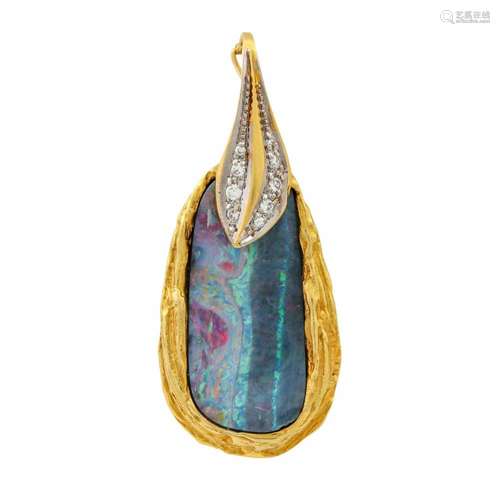 Anhänger mit großem Boulder-Opal