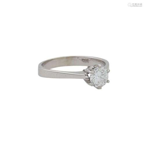 Solitär Ring mit Brillant ca. 0,6 ct,