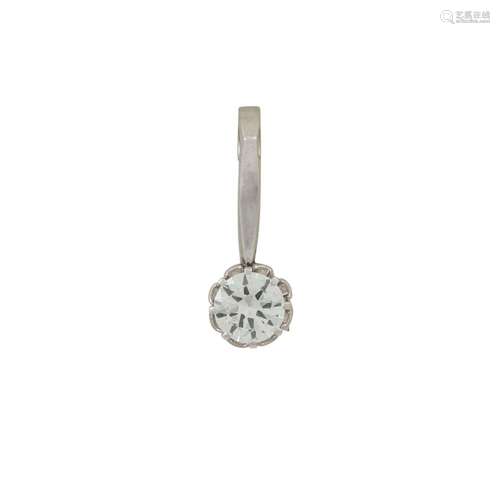 Solitäranhänger mit Brillant von ca. 0,6 ct,