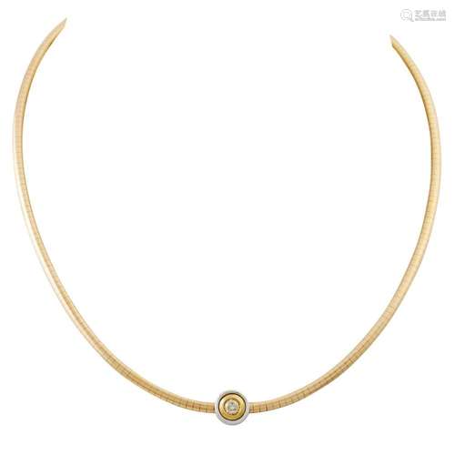 Collier mit Brillant ca. 0,35 ct,