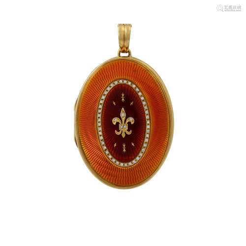 FABERGÉ BY VICTOR MAYER großes Medaillon mit Brillanten