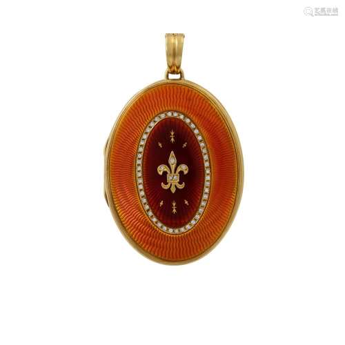 FABERGÉ BY VICTOR MAYER großes Medaillon mit Brillanten