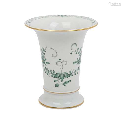 MEISSEN Kratervase 'Indische Malerei in grün', 2. Wa...