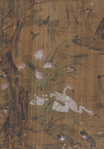 Chinese Bird-and-Flower Painting by Liu Yongnian