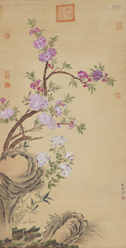 Chinese Bird-and-Flower Painting by Lin Chun