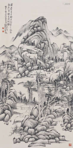 Chinese Landscape Painting by Wu Zheng