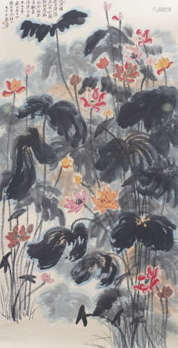 The Lotus，by Zhang Daqian