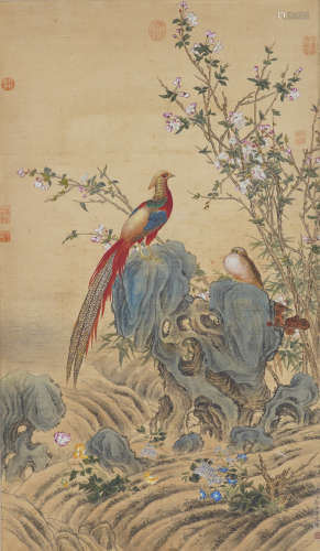 Chinese Bird-And-Flower Painting by Giuseppe Castiglione