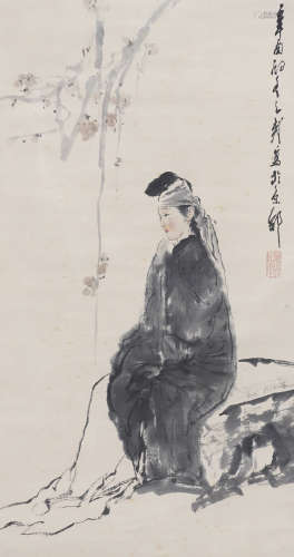 Chinese Figure Painting by Wang Ziwu