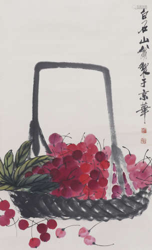 The Cherries，by Qi Baishi
