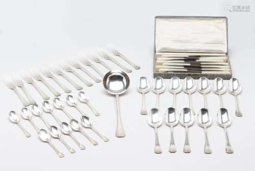 A SET OF CHRISTOFLE SILVER PLATED CUTLERY