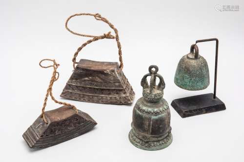 A COLLECTION OF ANTIQUE SOUTHEAST ASIAN BELLS