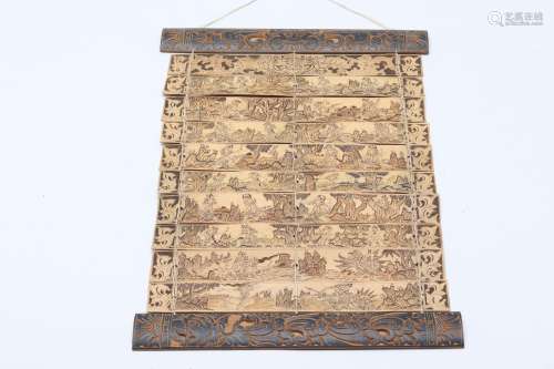 A BURMESE SCRIPTURE ON BAMBOO