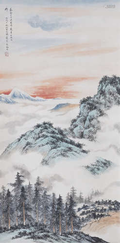 Chinese Landscape Painting by Zhu Meicun