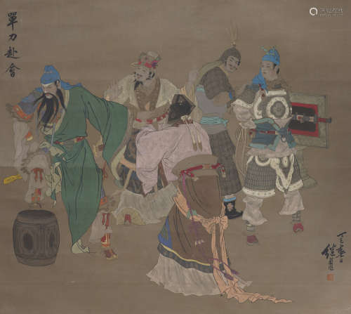 Chinese Figure Painting by Liu Jiyou