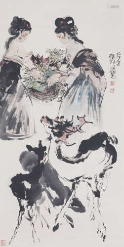 Chinese Figure Painting by Cheng Shifa
