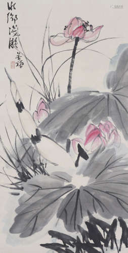 Chinese Flower Painting by Li Kuchan