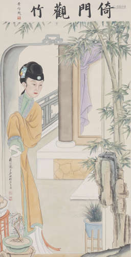 Chinese Figure Painting by Xu Cao