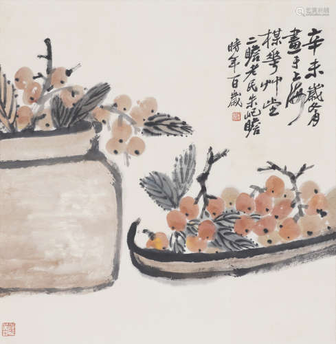 Chinese Flower Painting by Zhu Qizhan