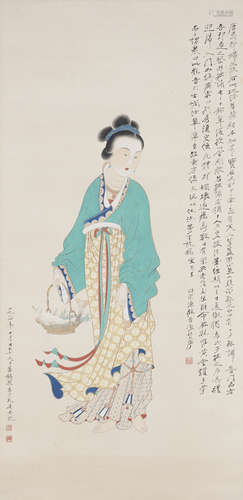 Chinese Figure Painting by Zhang Daqian