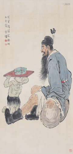 Chinese Figrue Painting by Xu Beihong