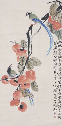 Chinese Bird-and-Flower Painting by Lou Shibai
