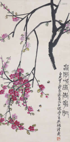 Chinese Flower Painting by Qi Liangchi
