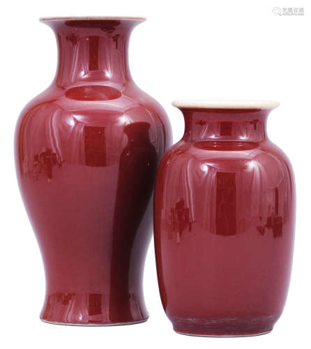 50年代 紅釉瓶 連紅釉燈籠瓶