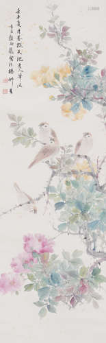 Chinese Bird-and-Flower Painting by Yan Bolong