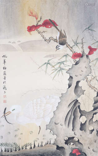 Chinese Bird-and-Flower Painting by Mei Lanfang