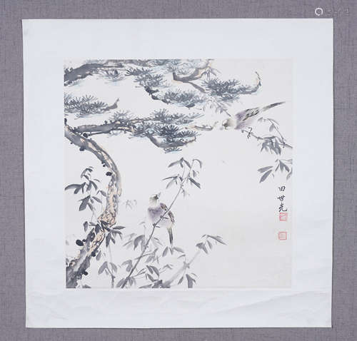 Chinese Flower-and-Bird Painting by Tian Shiguang