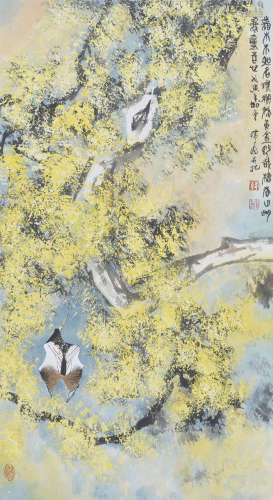 Chinese Flower Painting by Han Tianheng