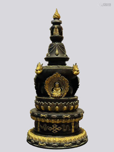 Copper Buddhist Temple塔高