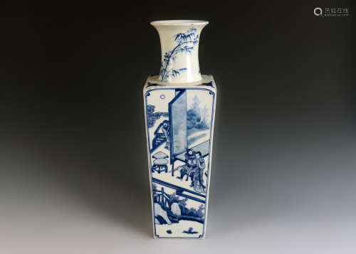 Blue and White Kiln Vase from KangXi康熙天元地方青花瓶