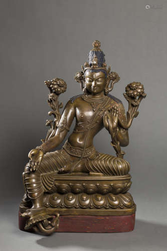 Alloy Copper Tara Figure from Para Period帕拉风格合金铜度母像