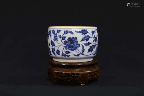 Blue and White Kiln small Pot from Qing青花小罐