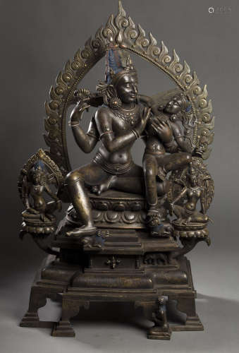 Alloy Copper Avalokitesvara Statue from 15th Century 15世纪合...