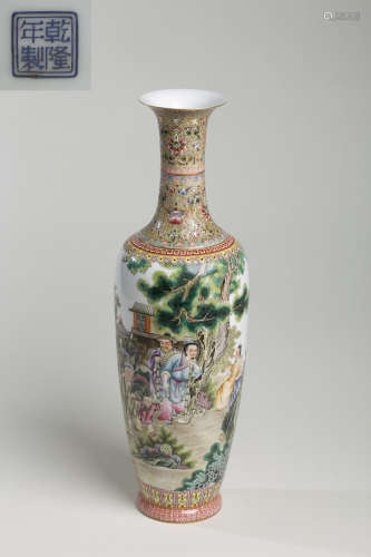 Famille Rosed Flower Vase from QianLong乾隆年制粉彩花瓶