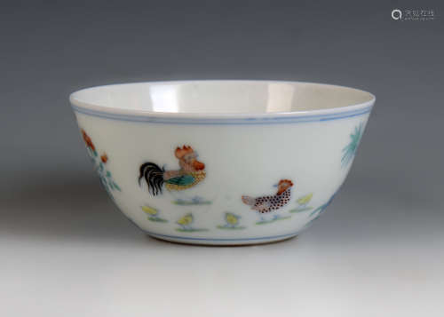 Kiln Colored Bowl from Qing雍正鸡缸杯