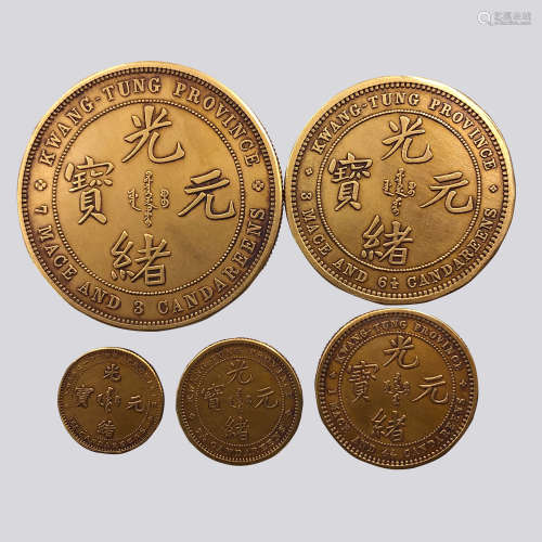 A set of Golden Coin一组纯金金币