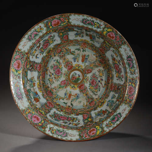 Qing Dynasty of China,Canton-Enamel Floral Large Basin