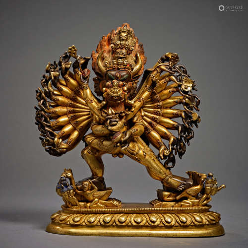 Qing Dynasty of China,Bronze Gilt Willowvale Vajra Buddha St...