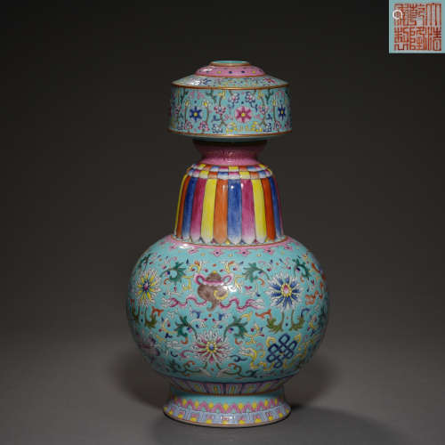Qing Dynasty of China,Enamel Painted Flower Pattern Apprecia...